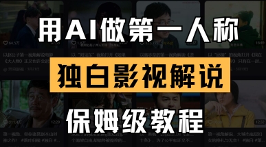 用AI做第一人称独白影视解说，手把手教学，保姆级教程-极光库