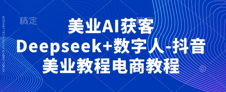 美业AI获客Deepseek+数字人-抖音美业教程电商教程-极光库