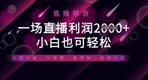 半无人直播带货，一场利润数张，适合所有平台玩法，小白也可轻松-极光库
